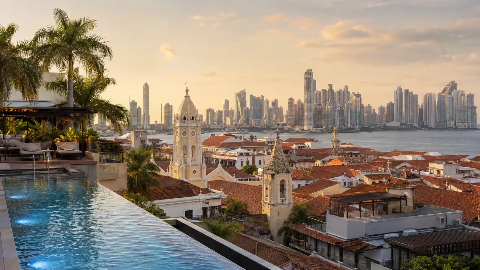 Investor family arriving in Panama with premium real estate coordination support for a Qualified Investor Visa package.